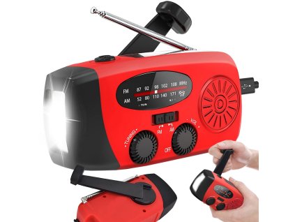 Rádiová svítilna (dobíjecí|solární|dynamo|powerbanka s USB)
