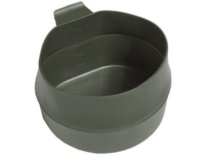 Hrnek oliv plast skládací Švédsko 200ml použitý WILDO