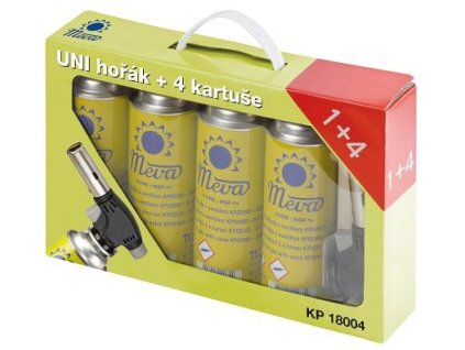UNI hořák+ 4 plynové kartuše MEVA KP18004