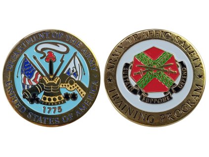 Pamětní mince Army Traffic Safety Traning Program Challenge Coin