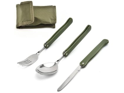 Příbory skládací camping 3ks s obalem Eurobatt®