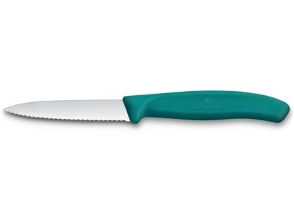 Victorinox nůž s vlnkovaným ostřím 8 cm zelený 6.7634.C1