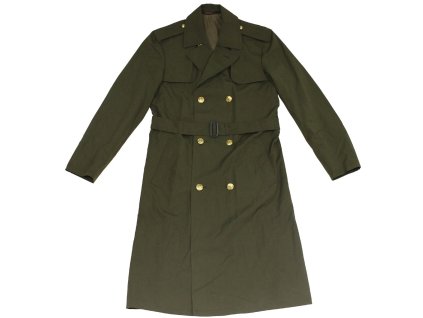 Plášť vycházkový kabát dvouřadý zelený ČSLA