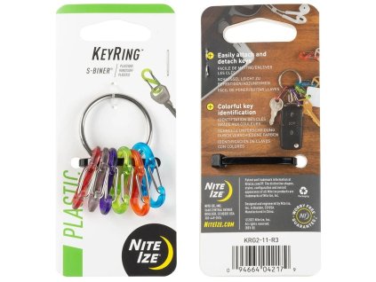 Kroužek na klíče s karabinami S-Biner® Nite Ize®