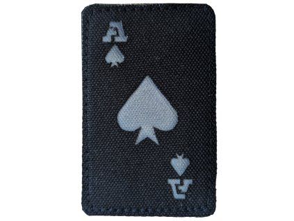 Nášivka Eso Laser Cut Patch ACE Velcro černá