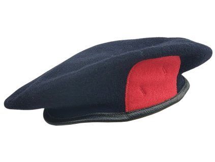 Baret britský tmavě modrý s červeným podkladem