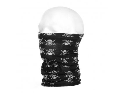 Nákrčník pirát (multifunkční šátek) 12 v 1 černý 101.INC
