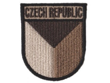 Nášivka AČR CZECH REPUBLIC česká vlajka pilot písková béžová pouštní suchý zip A-59SZ