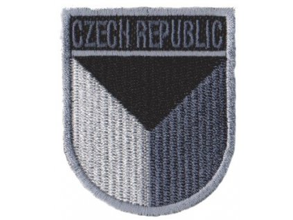 Nášivka AČR CZECH REPUBLIC česká vlajka pilot černobílá šedá suchý zip A-58SZ