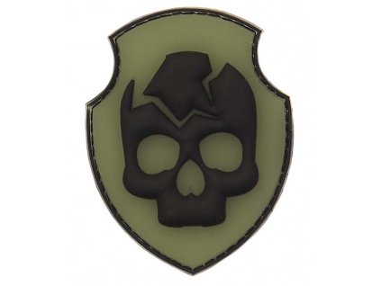 Nášivka PVC velcro lebka duch Ghost Skull
