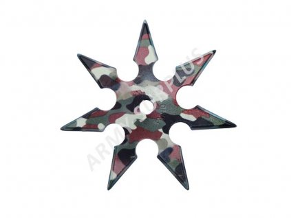 Vrhací (házecí)  hvězdice ninja shuriken camo 7 hrotů