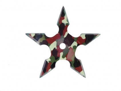 Vrhací (házecí) hvězdice ninja camo shuriken 5 hrotů