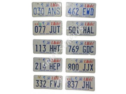 Poznávací značka na auto (License Plates) USA Utah