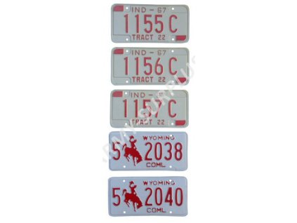 Poznávací značka na auto (License Plates) USA různé země