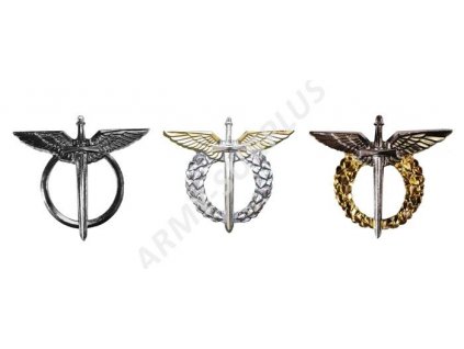 Set 3 leteckých odznaků AČR (pilot, navigátor, LPTZ) po roce 1995