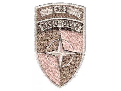 Nášivka NATO OTAN ISAF desert pouštní originál velcro