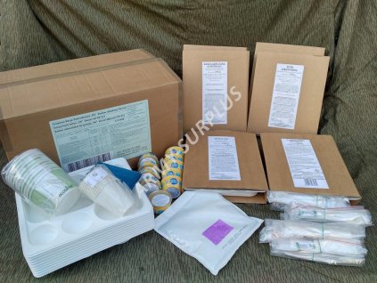 Bojová dávka potravy PS-3/o skupinová (MRE,BDP,ARPOL) Polsko Group food ration Dinner kit PS-3/o pro 10 osob originál