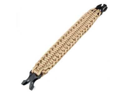 Náramek paracord dvojitý 23cm coyote