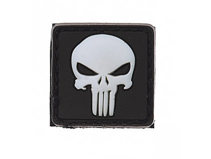 Nášivka 3D PVC Punisher bílá