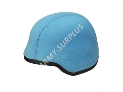 Potah (povlak) na kevlarovou helmu (přilbu) UNPROFOR OSN originál světle modrá s gumovým černým okrajem
