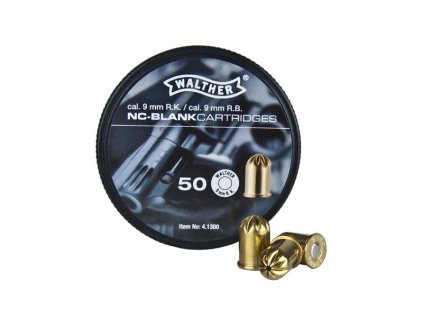 Startovací náboje (expanzní nábojka) 9mm pro plynové revolvery (slepý, poplašňák,) Walther 50ks