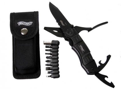Nůž zavírací multifunkční Walther MULTITAC černý 5.0718