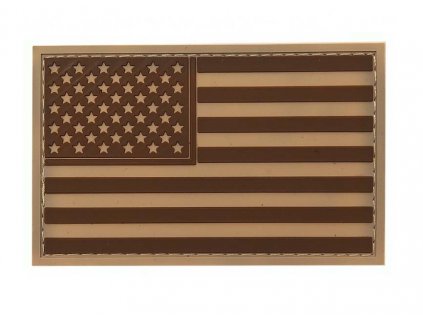 Nášivka vlajka USA desert 3D PVC suchý zip