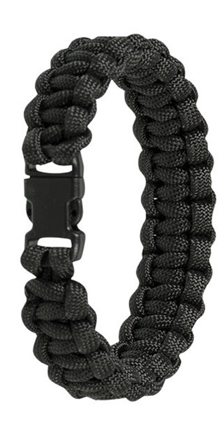 Náramek paracord černý Miltec Vyberte velikost: S pro max obvod 16cm