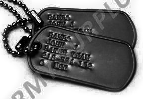 ČESKÝ VÝROBCE Identifikační známky ID US Dog Tags originál černé - ražba ID známek