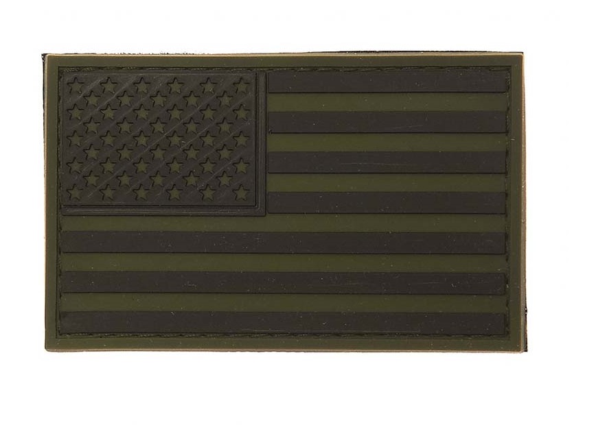 101. INC Nášivka vlajka USA bojová polní 3D PVC velcro 101.INC