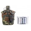 Polní láhev (čutora) US s hrnkem (pitítko) flecktarn BW