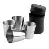 Sada hrnků (panák,štamprle) 4 kusy nerez 30ml s pouzdrem
