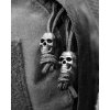 Lebka (Skull,náramek) černá na paracord sada 10 kusů Velká Británie Kombat