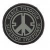Nášivka PVC - Peace Through Superior Firepower suchý zip