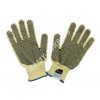 Kevlarové rukavice žluté s PVC terčíky protiskluzové