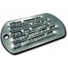 Identifikační známky ID US Dog Tags originál stříbrné - ražba ID známek