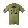Triko (tričko) oliv s potiskem Royal Marines Commando 1664 Velká Británie Kombat 185g