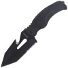 Tactical Skinner tlačná dýka (nůž) s pouzdrem Albainox 32316 černá