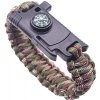 Náramek Paracord  Survival 5v1 digital woodland multifunkční