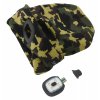 Čepice (kulich) zimní camo woodland ARMY s LED svítilnou USB nabíjení Cattara