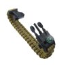 Náramek Paracord  Survival 5v1 s křesadlem coyote multifunkční
