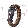 Náramek Paracord  Survival 5v1 s křesadlem coyote multifunkční