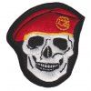 Nášivka lebka - červený baret D-33