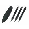 Nože vrhací (házecí) Kandar Tomahawk černé  sada 3 kusy s pouzdrem