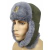 Beranice (ušanka) čepice 97 zimní šedá kožešina originál AČR