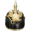 Německá kožená Pruská helma (přilba) důstojníka Pickelhaube Repro