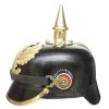 Německá kožená Pruská helma (přilba) důstojníka Pickelhaube Repro