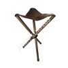 Sedátko třínohé skládací sedací trojnožka kožená