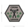 Nášivka CORONA SURVIVOR 3D PVC Velcro