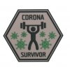Nášivka CORONA SURVIVOR 3D PVC Velcro